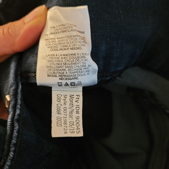 Express High Waisted Denim Perfect Wide Waistband Jean Leggings, Size 14 - Picture 8 of 9